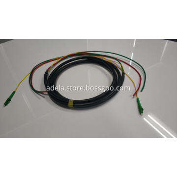 Hybrid cable with1x2.0mm LC/APC-LC /APC SM SX termination and 2x16AWG nonterminated